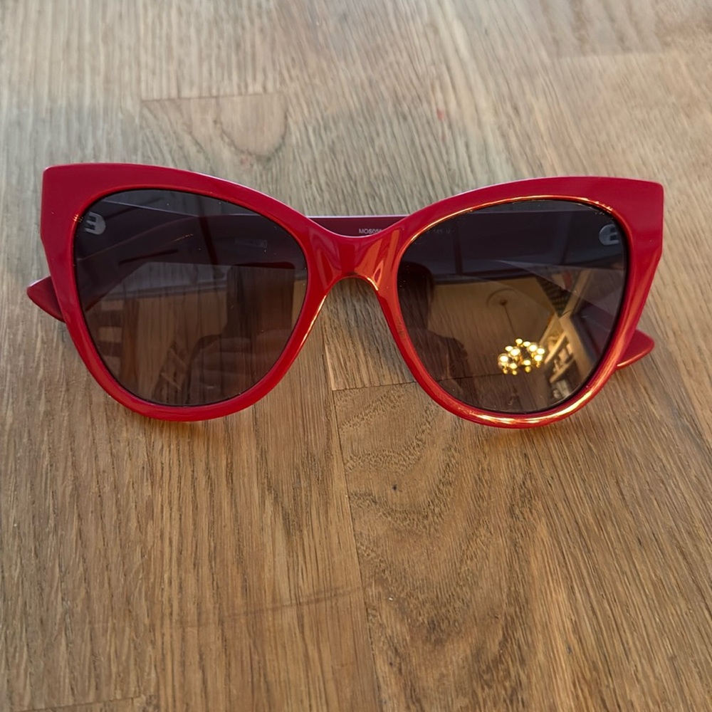 Moschino Red Studded Cat eye Sunglasses